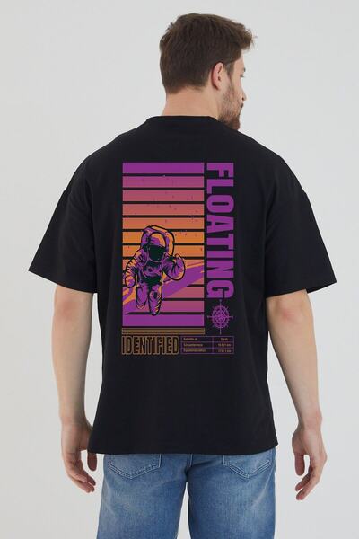 Relax family xf Crna unisex Oversize kroj T-shirt - Plutajući zadnji print