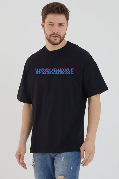 Relax family xf Μαύρο μπλουζάκι Unisex Oversize - Hand Of God Back Print