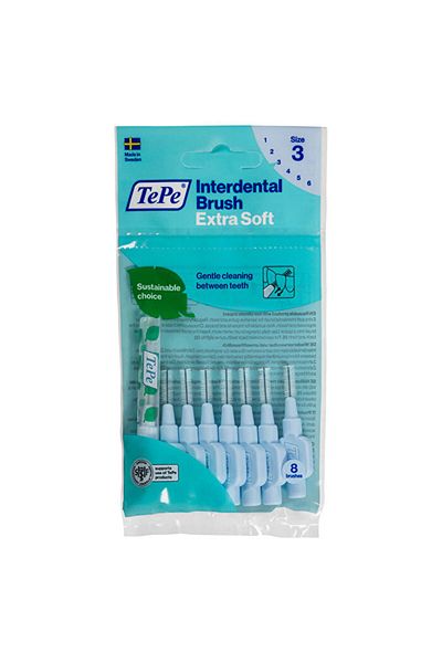 TePe Blue Interdental Brush - Extra X Soft Interface Brush 0.6mm Pack of 8