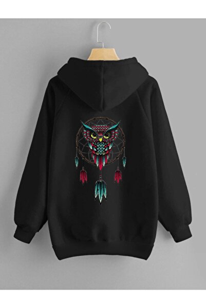 Relax family xf Оверсайз-светр з принтом чорного сови