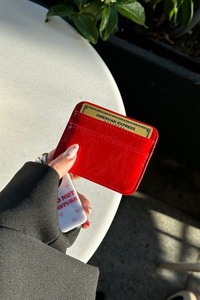klovi Red Card Holder Mini Wallet