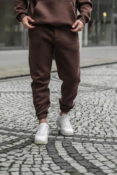 ruNadeS Men's Winter Warm Cotton Sporty Sweatpants with Elastic Legs