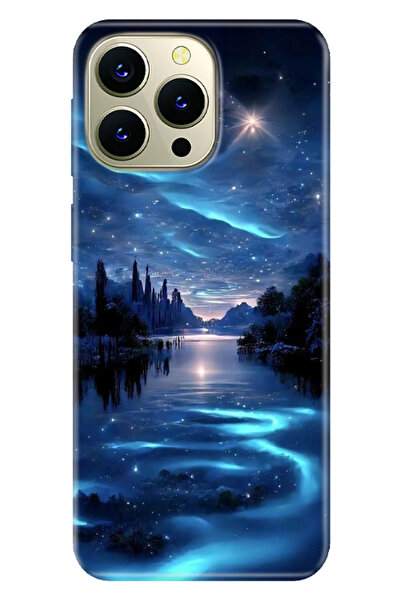 HİKİNG A43 / A48 Uyumlu Kılıf Baskılı Desenli Silikon Gece Yarısı