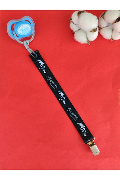 3Baby Mustafa Kemal Atatürk Pacifier Strap - Pacifier Chain - Pacifier Holder - 1 Piece