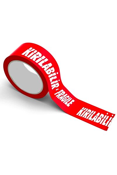 BANT EVİ Fragile Kırılır Baskılı Koli Bandı 5cmx100m Kırılır Fragile İngilizc...