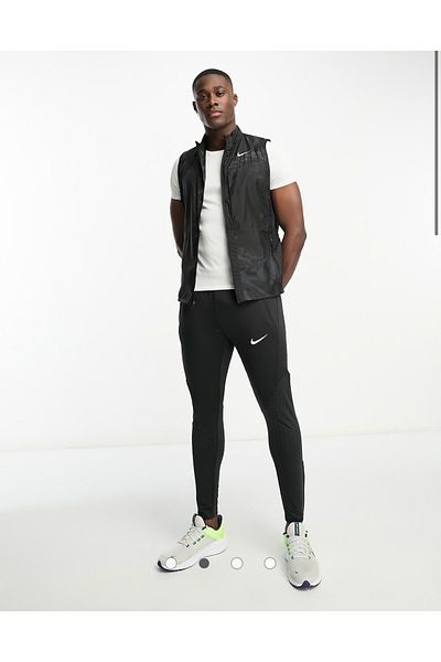 Nike Repel Run Division Running Recoverable Full-Zip Black Men's Thin Running Vest