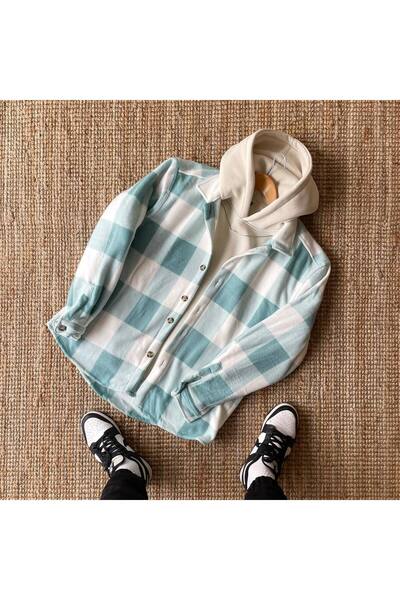 viperkombin Сорочка з поліестеру в стилі лісоруба - прямий крій, картата