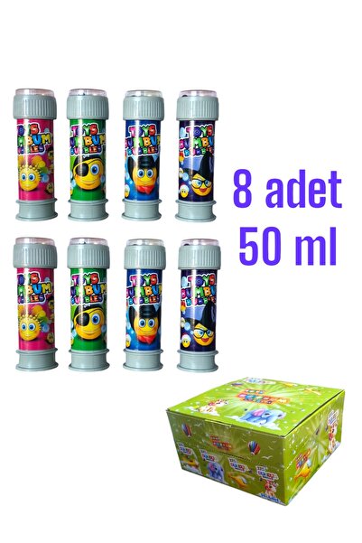 Oyunsal Üflemeli Baloncuklu Köpük Oyunu 50ml Likit 8 adet