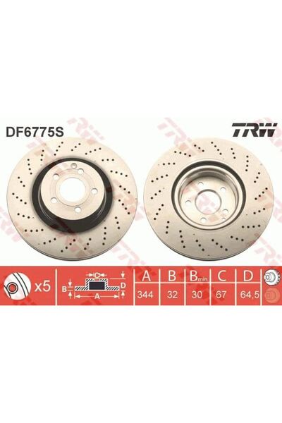 TRW FREN DISKI ON MERCEDES E-SERISI (W212) E 350 CDI