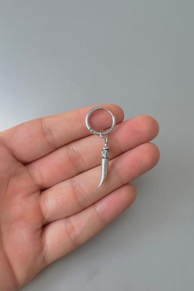 Jaida Moda Unisex Silver Elephant Female Figured Dangle Steel Hoop Earrings