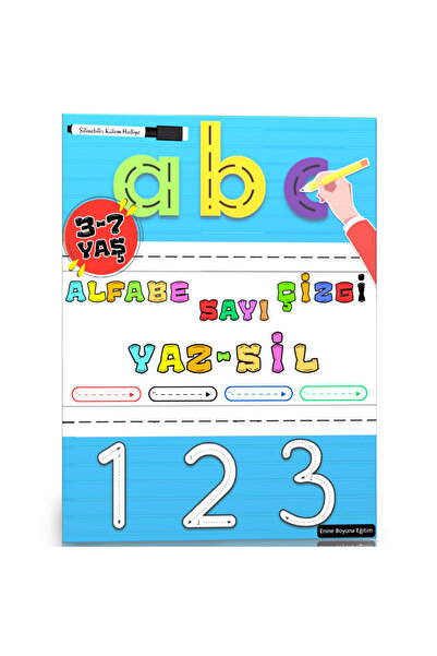 Enine Boyuna Eğitim 3-7 Years Alphabet-Number-Line Yaz-Si̇l