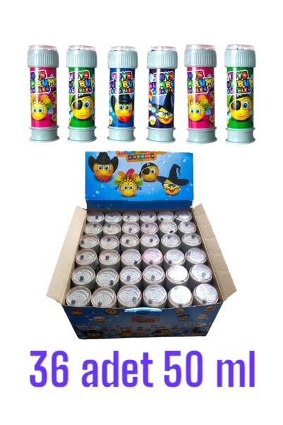 Oyunsal Üflemeli Baloncuklu Köpük Oyunu 50ml Likit 36 adet