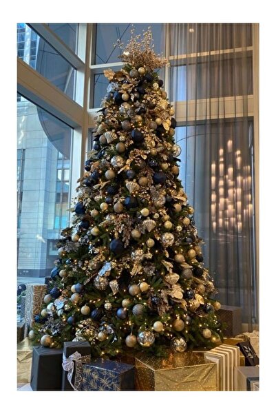 Caelia 3 Metre (300 CM) Yılbaşı Lüx Çam Ağacı Dal Sayısı: 1100 Metal Ayaklı Yılbaşı Ağacı Dev Yılbaşı Ağacı