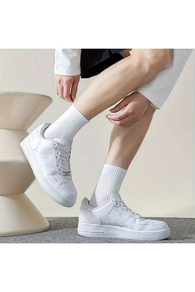 Enika Moda Комплект от 4 бели спортни чорапи