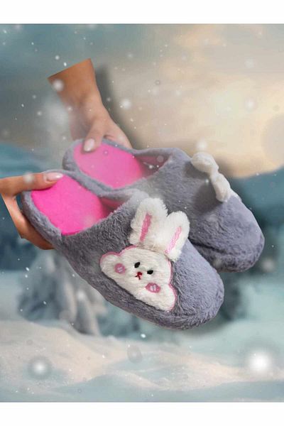 Behtah Kundura Παντόφλες Fluffy Silent Sole Rabbit Figured Slippers Γυναικείες παντόφλες εσωτερικού χώρου Γούνινες παντόφλες