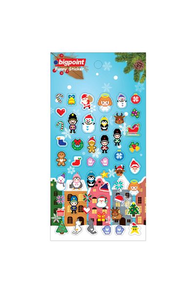 Bigpoint Pixel X-Mas - Pack of 15 Stickers