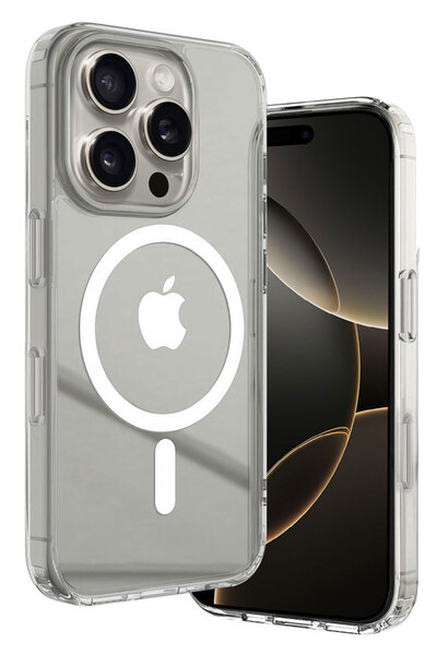 CEPSTOK Apple iPhone 16 Pro Magsafe Wireless Şarj Özellikli Şeffaf Kılıf