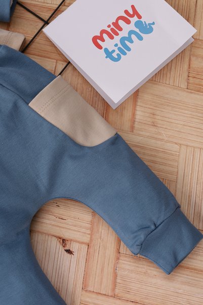 MinyTim Baby Boy Set with Scarf and Dog Patterned Cotton 6 Months, 12 Months, 18 Months, 2Y