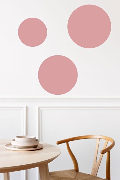 KanvasSepeti ورق حائط من القماش ذاتي اللصق بنمط بوهيمي، مجموعة من ثلاثة دائرة...