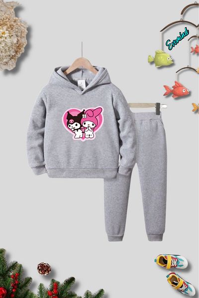 Evomind Unisex Σετ παιδικής φόρμας με κουκούλα My Melody and Kuromi