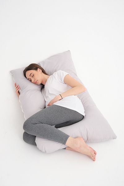 OMZ Pregnant Sleeping Pillow Pregnancy Support Cushion Shaped Full Body Pregnant Pillow with Removable Cover