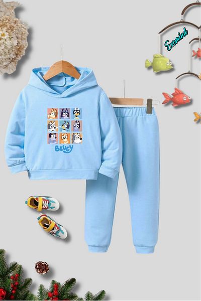 Evomind Σετ παιδικής φόρμας Unisex Bluey με κουκούλα