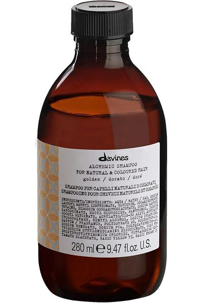 Davines شامبو الترطيب الذهبي من ALCHEMIC - 280 مل، لون حماية للشعر خالي من الرياح BEAUTYSECRETSQ26