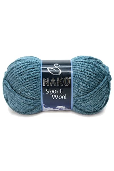 NAKO 1 Piece Sport Wool - Scarf Beanie Jacket and Vest Set, Knitting Yarn Wool No: 185 Storm