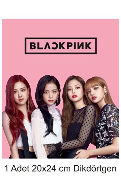 hediyehobihersey Black Pink Büyük Boy 20x24 cm A4 Yenilebilir Pasta Kurabiye ...