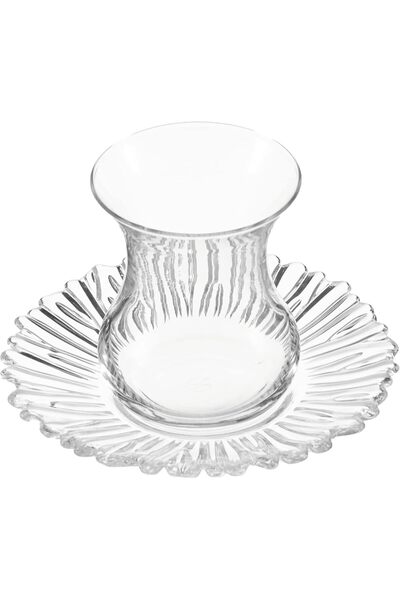 Generic Aurora Tea Set by Pasabahce, Simple, 155 ml, 12 pieces, Glass