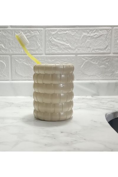 Bosphorus Toothbrush Holder Mesh Model Bathroom Accessory 8x8x11cm