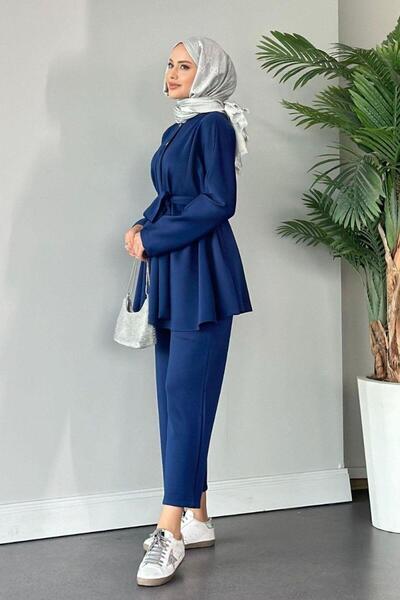 Şulemoda Giyim بدلة سكوبا باللون الأزرق الداكن