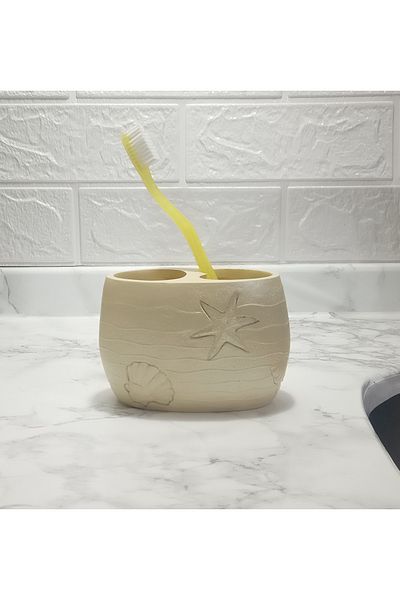 Bosphorus Oyster Pattern Polyrecin Toothbrush Holder YJS-218B