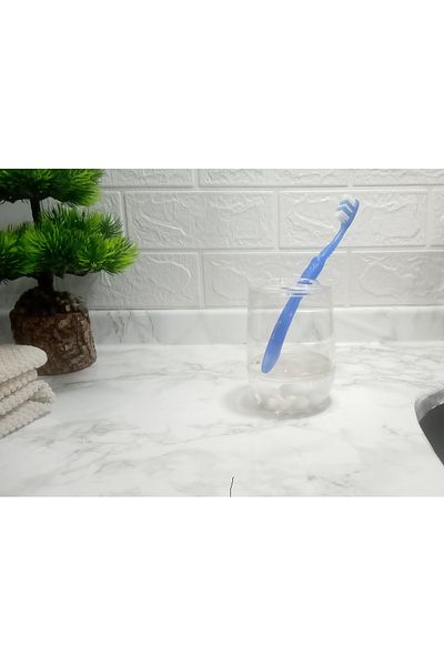 Bosphorus Toothbrush Holder White Pearl Acrylic 8x8x11cm
