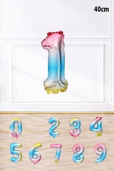 PEKSHOP قوس قزح لون الرقم احباط بالون ملون العمر بالون عدد بالونات 16 بوصة 40 سم