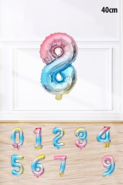 PEKSHOP قوس قزح لون الرقم احباط بالون ملون العمر بالون عدد بالونات 16 بوصة 40 سم