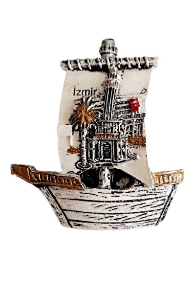 ella'nın çarşısı İzmir Magnet Gemi Figürlü Kabartmalı Magnet.1 Adet