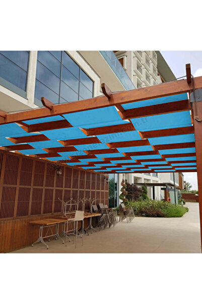 sizenelazım 50cm x 3m Mavi Su Geçirmez Dekoratif Gölgelik Battı Çıktı