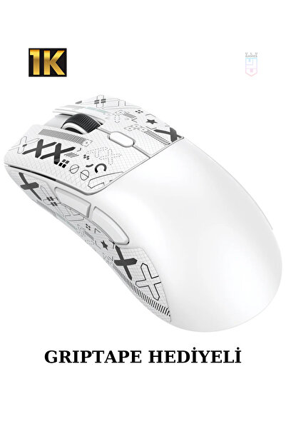 Attack Shark R1 Superlıght 18000 Dpı Ultra Hafif Paw3311 Kablosuz Oyuncu Faresi (GRIP TAPE HEDİYELİ)