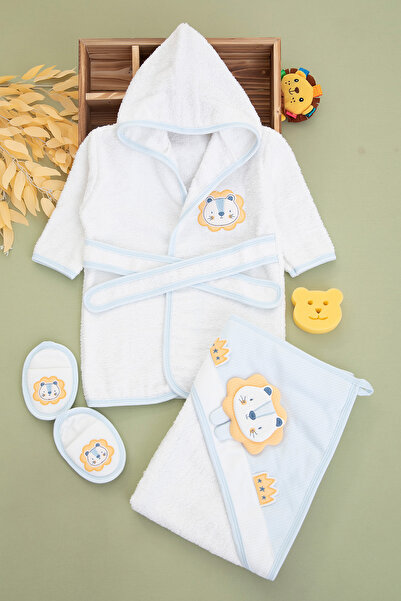 babyist Erkek Çocuk Lüx Lion Bornoz Set