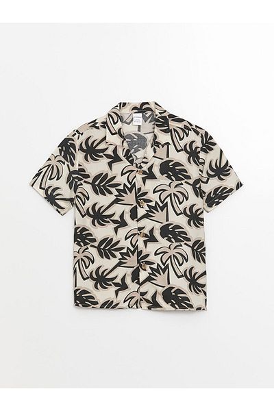 LC Waikiki Resort Lapel Short Sleeve Printed Baby Boy Shirt