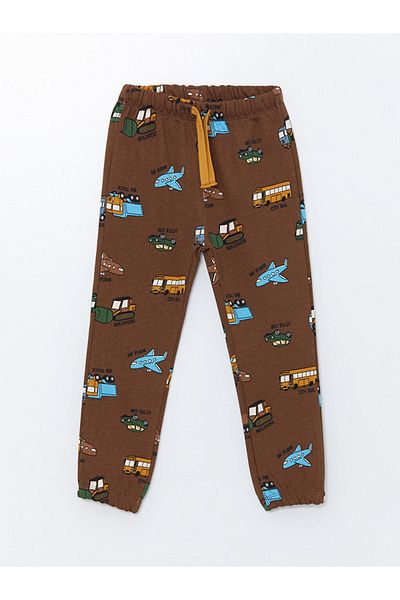 LC Waikiki Lcw Kids Printed Elastic Waist Printed Baby Boy Tracksuit Bottom 2-Piece