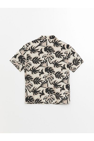 LC Waikiki Resort Lapel Short Sleeve Printed Baby Boy Shirt
