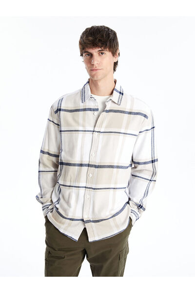 LC Waikiki Ανδρικό πουκάμισο Gabardine με καρό σχέδιο μακρυμάνικο - κανονική ...