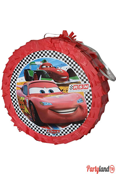 PartylandTR Cars Şimşek Mcqueen Temalı Pinyata ve Sopası