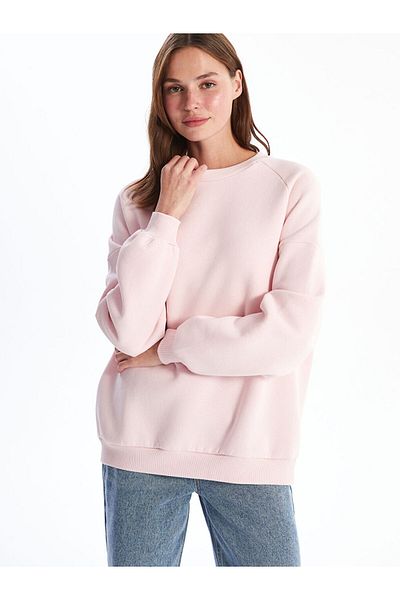 LC Waikiki Γυναικείο χοντρό φούτερ Crew Neck Oversize