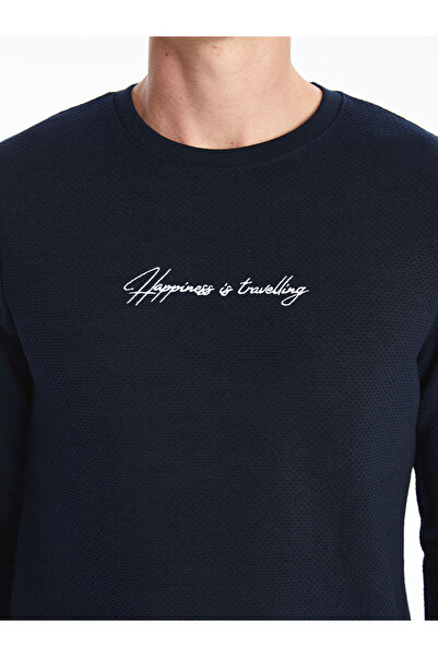 LC Waikiki Ανδρικό φούτερ - Crew Neck, Μακρυμάνικο, εμπριμέ