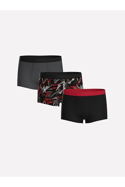 LC Waikiki Standard Fit Cotton Flexible Ανδρικό Boxer 3 τεμαχίων