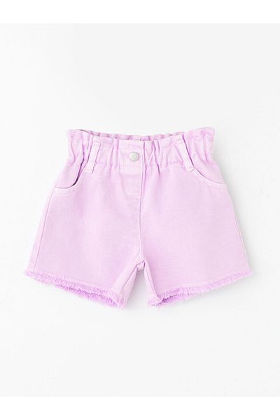 LC Waikiki Lcw Basic Baby Girl Shorts with Elastic Waist New Season