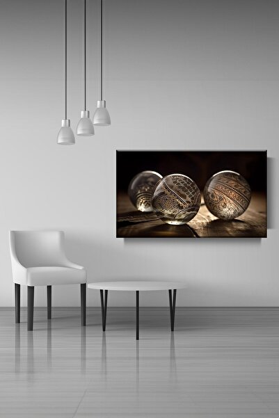 Lona Sanat Dekoratif Cam Küreler Sanatsal Kanvas Tablo Salon Oturma Yatak Oda...